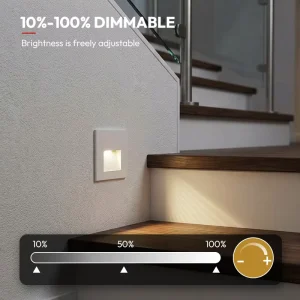 Built-in Square Waterproof Aluminum 3W 3000K-5000K LED Wall Lamp for Garden Stair Step Light