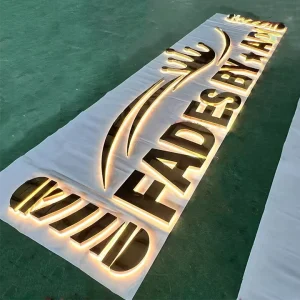 Business Sign Letters 3D LED Illuminated Logo Sign Office Reception Wall Personalized Design for Storefront and Retail Shop