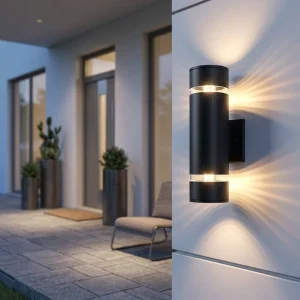 CE ETL Waterproof External Wall Lighting Up and Down Exterior Wall Mounted Cylinder Sconce Outdoor Wall Lamp for Garden