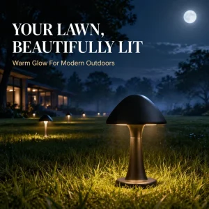 CE FCC Certified 12W IP65 LED Aluminum Outdoor Garden Pillar Lamp Mushroom Waterproof Post Top Light for Apartment