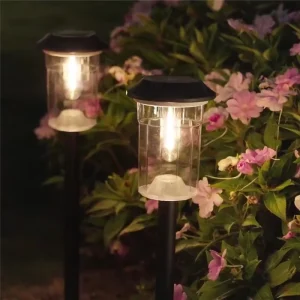 CE FCC Manufacturer OEM ODM IP65 Waterproof Outdoor Spike Solar Lights for Courtyard Driveway Pathway Landscape