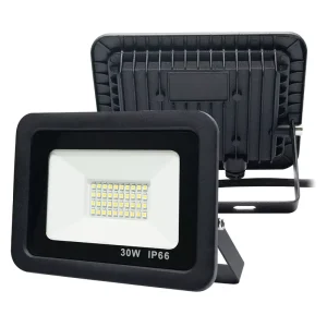 CE ROHS AC220V 2700lm 6000K White 30W Flood Lights IP66 with Aluminum Black Case for Garden Park Yard Outdoor Lighting