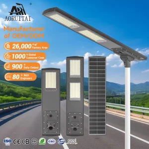 CE ROHS Certified IP65 6500K Integrated Aluminum SMD Outdoor LED Solar Street Light