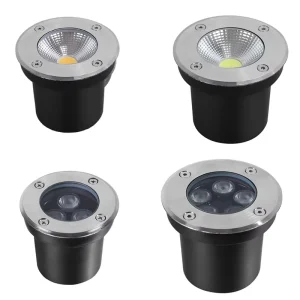 COB Embedded IP67 3 7W 3000K Warm White 12V 24V Diameter 80 100mm Square Corridor Garden Lawn Underground Light