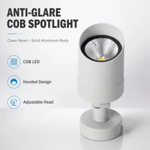 COB LED Facade Luminaire Hooded Anti Glare for Luxury Villa Exterior Facade Lighting