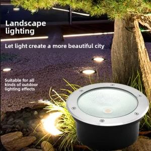 COB Outdoor IP67 Waterproof Colorful Low Voltage Remote Control Flashlight Stainless Steel Embedded Underground Light