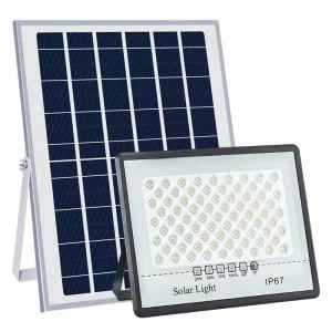 CRI 80+ IP65 12V Remote Control Dusk to Dawn Automatic Landscape Parking Lot Sign Patio Driveway Solar LED Floodlight