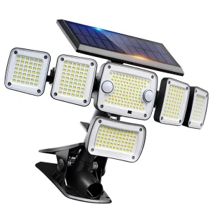 CXS SOLER Solar Flood Lights Garden Outdoor 6000LM 336 LEDs Dual Clip Motion Sensor 360 Wide Angle 3 Modes IP65 Waterproof