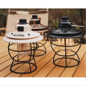 Camp Light Portable Tent Vintage Lamp USB Rechargeable Water Proof Retro Outdoor LED Camping Light