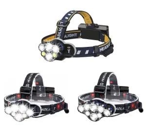 Camping Headlamp, Rechargeable LED Head Torch, 6/7/8 LEDs