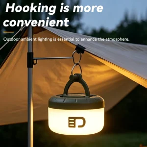 Camping Lantern With 8M Colorful LED String Lights 1800mAh Rechargeable Tent Light RGB Hanging Lantern For Camping Party