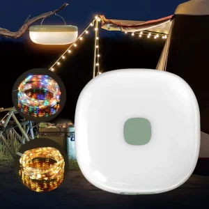 Camping String Light Color-Changing Rechargeable IP44 Waterproof 10m USB-C 250LM 5-12H