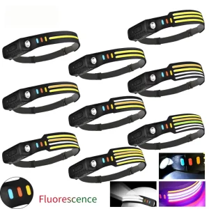 Camping Waterproof Sensor Headlamp, Rechargeable LED, for Hunting