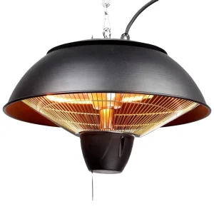 Ceiling-Hanging Portable Electric Outdoor Patio Garden Commercial Halogen Infrared Heater with Remote Control