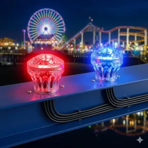 Certified 60mm RGBW UCS2904 DMX512 DC24V 5W SMD5050 18 LEDs 360 Degree IP67 Pixel Light for Theme Park Carnival Amusement