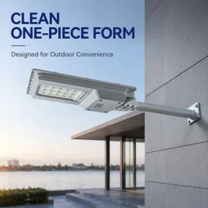 China ABS Solar Street Lamp Outdoor Waterproof Integrated All in One Solar Street Light Lampadaire Solaire Extérieur