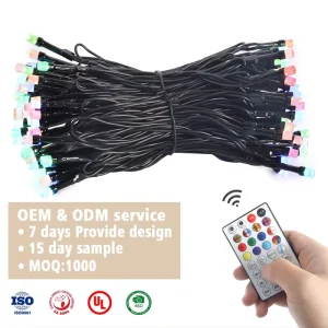China Manufacturer Bright LED Christmas Light Waterproof Outdoor Use With Certified Plug for Tree Decoration