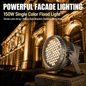 China Manufacturer LED Floodlights AC85 265V Outdoor Solar Garden Lamp 150W 240W DMX512 RGB LED Flood Lights for Square Bridge