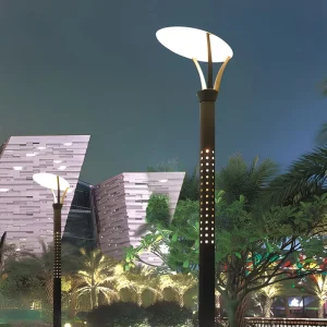 China Manufacturers Outdoor LED Decorative Street Garden Pole Light 30-50W Aluminum Body IP65 with Electric Power Supply