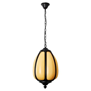 Chinese Style Pumpkin Pendant LED Outdoor Ceiling Light for Garden Villa Aisle Pavilion Entrance