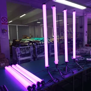 Christmas Deco DMX 512 RGB LED 3D Tube Standing Pixel Tube 360 Degree Pixel Bar IP65 Outdoor LED 1M Tripod Pixel Tube