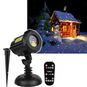 Christmas Laser Lights Outdoor Garden Laser Lights Projector with Moving RGB Waterproof for Christmas Holiday
