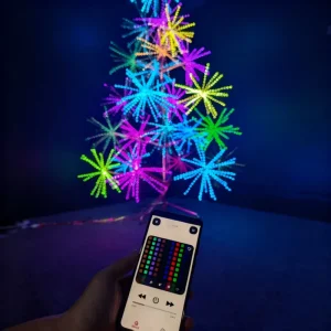 Christmas Lights Festival Lights Indoor/Outdoor RGB LED Lights IP65 Rated Dimmable Fireworks Theme Garden Decorations