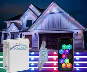 Christmas Projector Tree Lights IP68 RGBIC 30M Permanent Track LED Smart App Controlled 5-Year Warranty Outdoor Garden