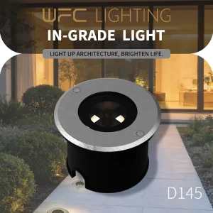 Circular Aluminum Outdoor Park Deck Landscape Underground Buried Light IP67 7W Warm White LED with 2-Year Warranty