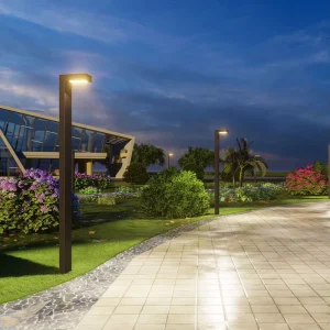 Classic Design Electric IP66 Rated LED Landscape Bollard Lawn Lamps Remote Control Aluminum Alloy Dimmable 3500K 4100K