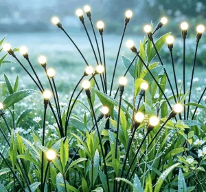 Classic Outdoor Solar Garden Lights Swaying Firefly Lights Waterproof Landscape Lighting for Yard Pathway Decor