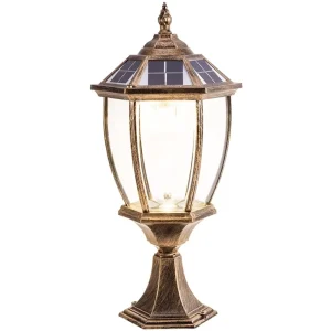 Classical Pillar Light LED Waterproof IP65 Fixtures for Home Garden Courtyard Solar Lamp Post Outdoor