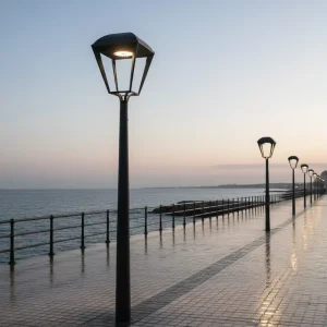 Classical Post Top Outdoor Lighting LED Street Light IP66 Pillar Lamp for Villa Garden