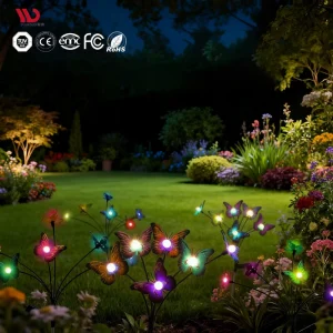 Color Changing IP65 Battery LED Outdoor Solar Lights Butterfly Decorative Swaying Garden Stakes