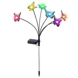 Color Changing IP65 Water-Resistant LED Outdoor Solar Lights Voice Wireless Control 360 Beam Angle Decorative Swaying Garden