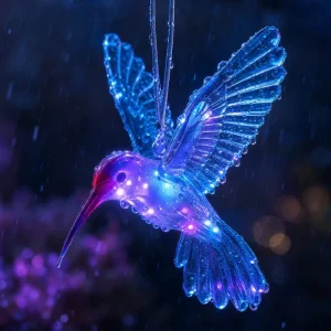 Colorful Copper IP44 String Lights LED Solar Panel Green Eco Friendly Solar Lamp Garden Decoration Hummingbird
