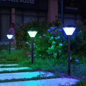 Colorful Ground Lamp Home Solar Garden Lawn Light Outdoor Waterproof Villa Courtyard Landscape Light for Street Pathway