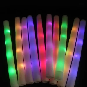 Colorful LED Glow Sticks RGB LED Glow up Foam Stick Cheer Tube Dark in Night Light Christmas Birthday Wedding Party Supplies