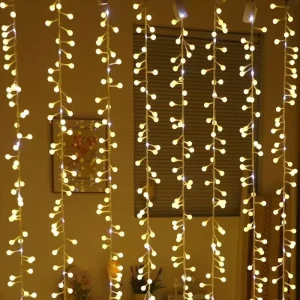 Colorful Water Flow LED Firecracker String Light Indoor Outdoor Garden Ambient Mood Light for Wedding X’mas Holiday Party Decor