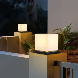 Column Headlight Outdoor IP65 Waterproof Stainless Steel Villa Courtyard Gate Pillar Light Moon Lamp Decorative Landscape