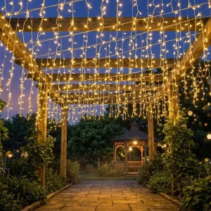 Commercial 24V LED Icicle String Lights IP44 Waterproof CE RoHS Connectable Fairy Lights for Outdoor Eaves Garden Decor