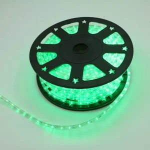 Commercial Green LED Rope Light Constant On 10mm 13mm Diameter IP65 Waterproof Outdoor Landscape Decor Light