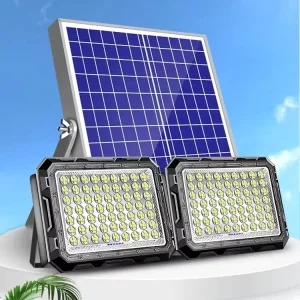 Commercial High Power Solar Street Light Remote Control Long Battery Life IP67 Garden Courtyard Outdoor LED Solar Flood Light