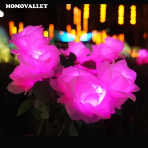 Commercial Indoor Outdoor Christmas Led Roses Flower Decoration Light IP65 for Garden Landscape Festival Entrance Holiday