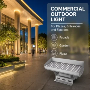 Commercial Outdoor Flood Light for Plazas Entrances and Facades High Power LED Floodlight Anti Glare Shield Heavy Duty Projector