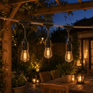 Commercial Outdoor String Lights 120V Weatherproof Daisy Chain E26 Socket Restaurant Patio Lighting Bulk