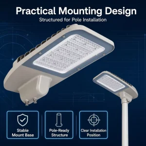 Community Road AC 100-277V IP66 Outdoor Waterproof Die-cast Aluminum 100W 150W 200W 300W LED Street Light