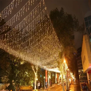 Connectable Landscape Outdoor IP44 Garden Christmas Lights Yard Patio Holiday Fairy Decorative LED Icicle Lights