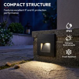 Contemporary Style Built-in 3000K-5000K Aluminum 3W Waterproof Outdoor Corner Light Garden Wall Lamp Modern Led Step Light