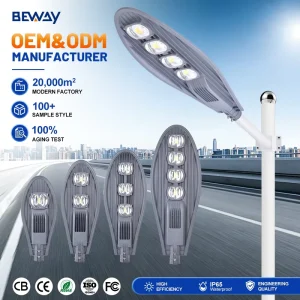 Controllable Aluminum Gray LED Area Street Light 30W 50W 100W 150W 200W
